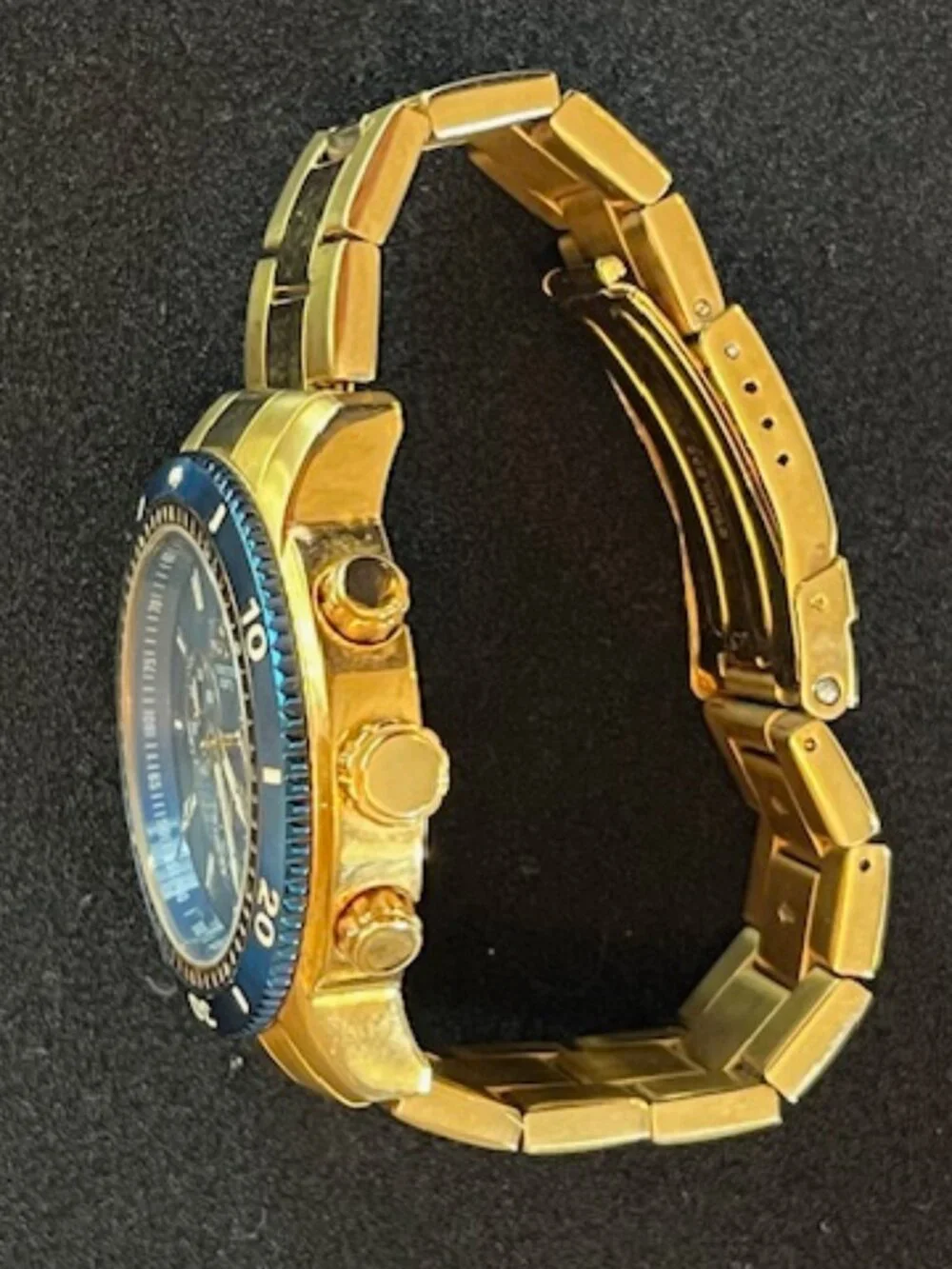 INVICTA | 1205 Tritnite with Case Blue Dial with Date-NEW Battery-EUC